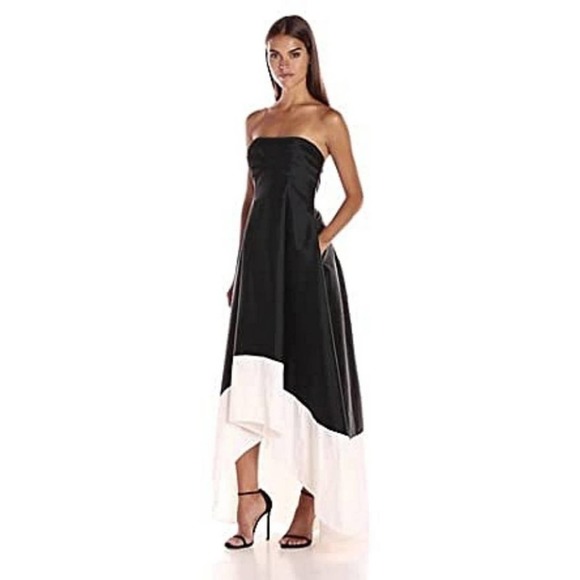 Guess Dresses & Skirts - Guess Strapless Contrast Colorblock High Low Dress